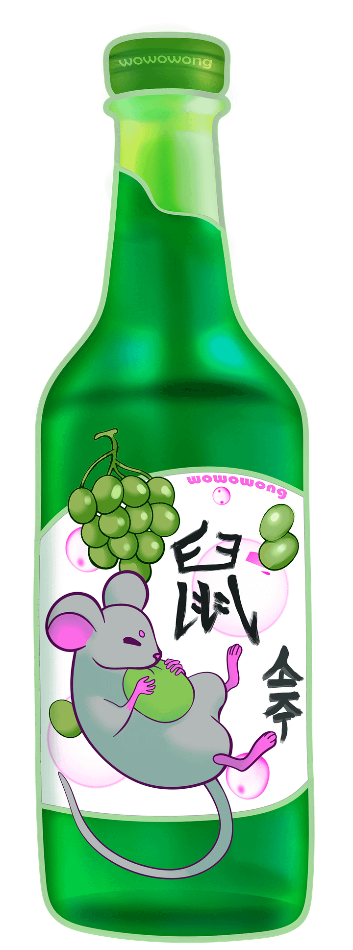 Zodiac Drinks - Soju Mouse/Rat - Sticker product image (2)