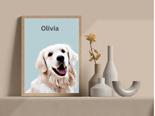 Pet Portrait Custom and Personalized. Pet Dog Wall Art DIGITAL DOWNLOAD, Custom Pet Portrait in Oil Painting Style, Pet Memorial Gift product image (10)