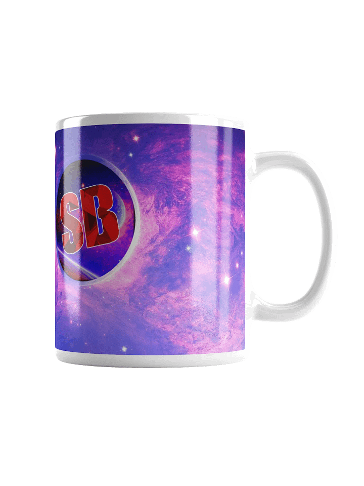 White Glossy Mug W. Background & Logo product image (1)