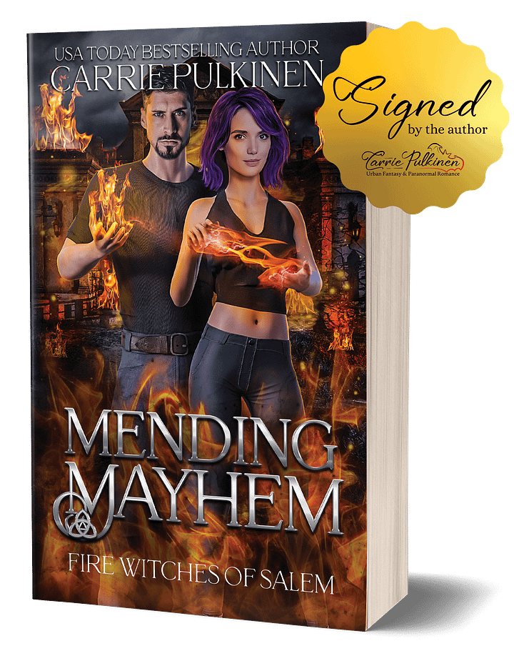 Mending Mayhem Signed Paperback product image (1)
