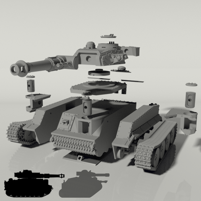 Grim Tiger Battle Tank STLs product image (5)