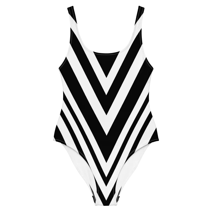 Bold Black and White Stripe Swimsuit product image (1)