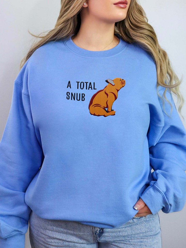 A Total Snub Sweatshirt (Embroidered) of a French Bulldog(Tan) product image (2)