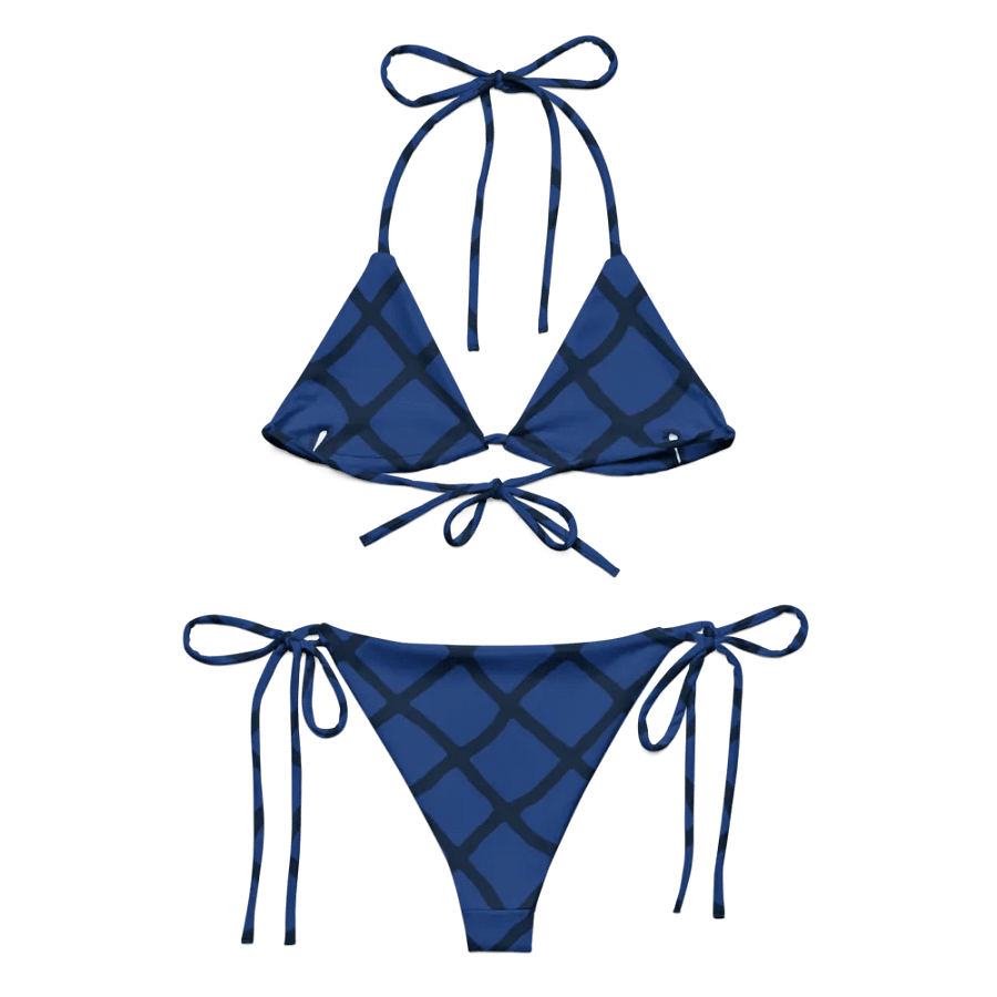 All-Over Print String Bikini - Dark Blue product image (3)