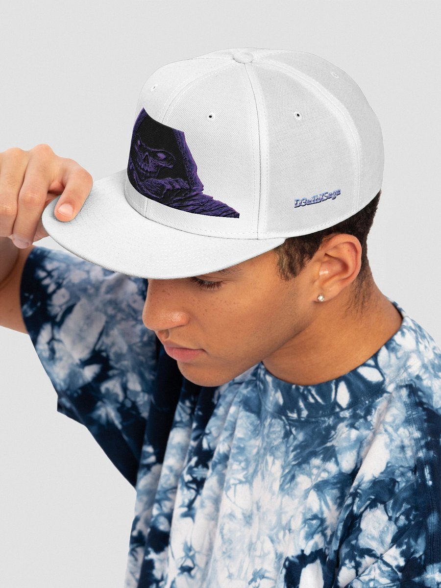 D3a1hXSaga — Neon Reaper Snapback - White Edition product image (7)