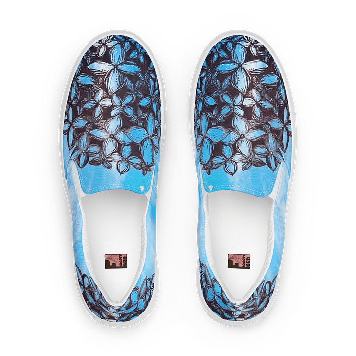 "Hydrangeas" Canvas Slip On Shoes (Men's) product image (1)