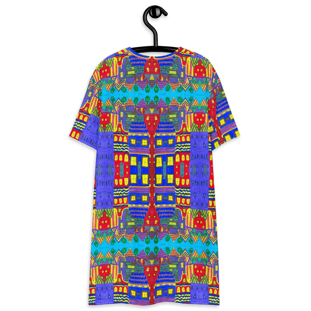 Abstract Playful Houses #2 Ladies T Shirt Dress product image (10)