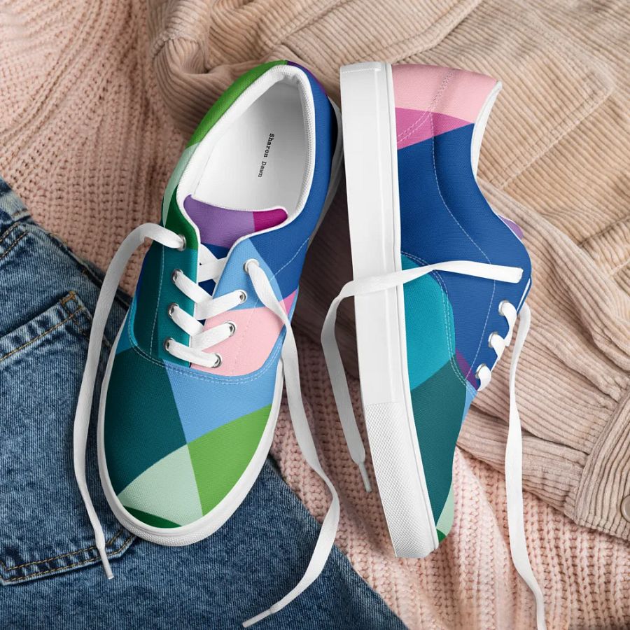 Kaleidoscope Harmony Men's Lace-Up Canvas Shoes product image (3)