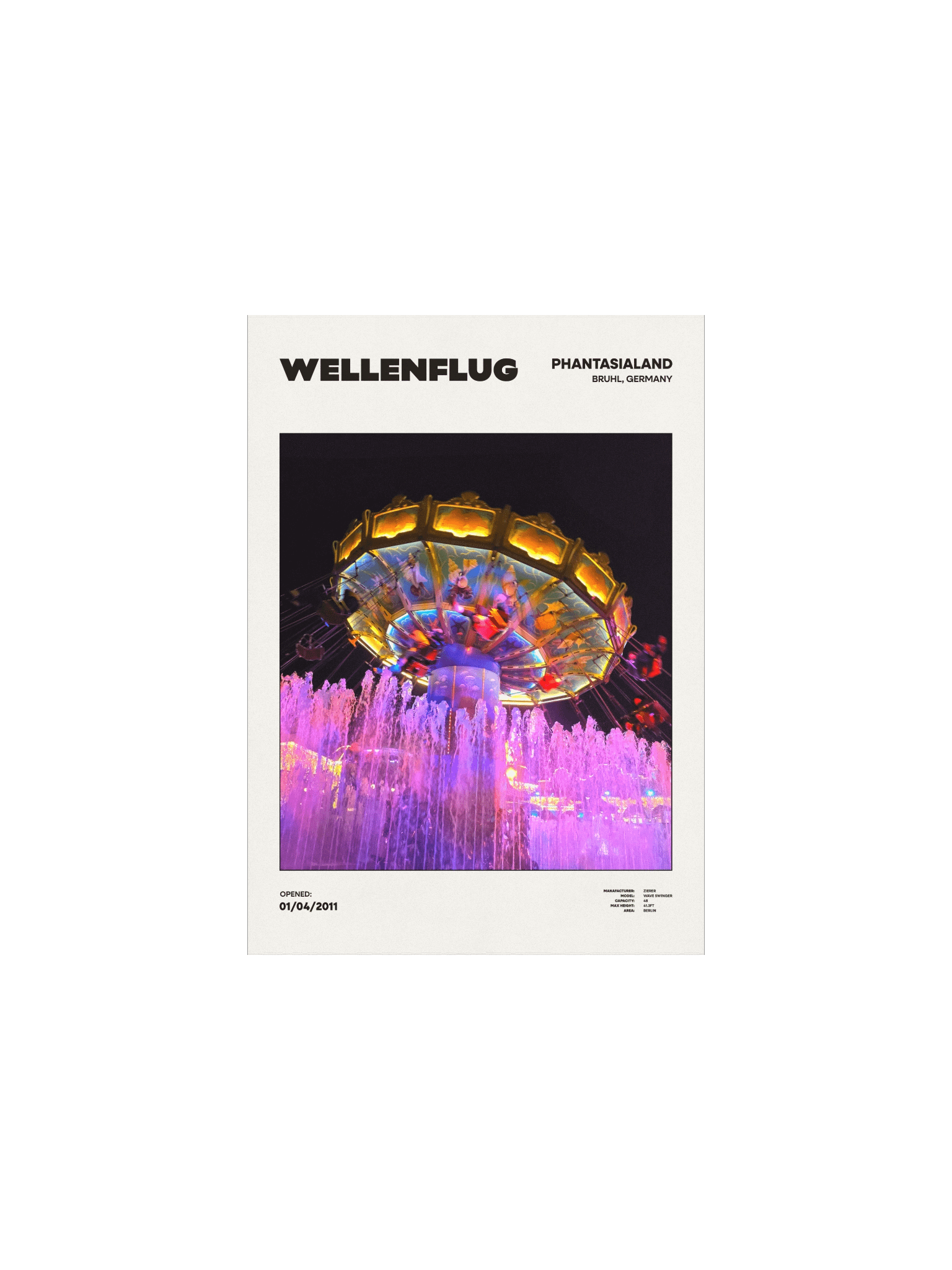 Phantasialand Wellenflug Premium Poster product image (1)