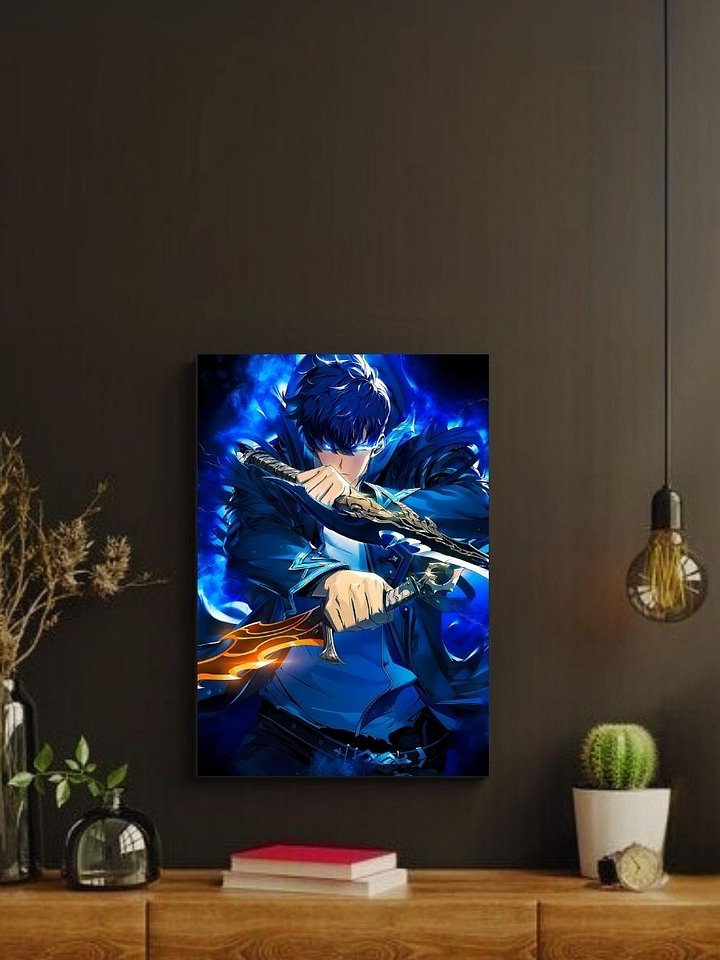 Solo Leveling – Sung Jinwoo Dual Blades Aura – 8x10 Metal Print product image (2)