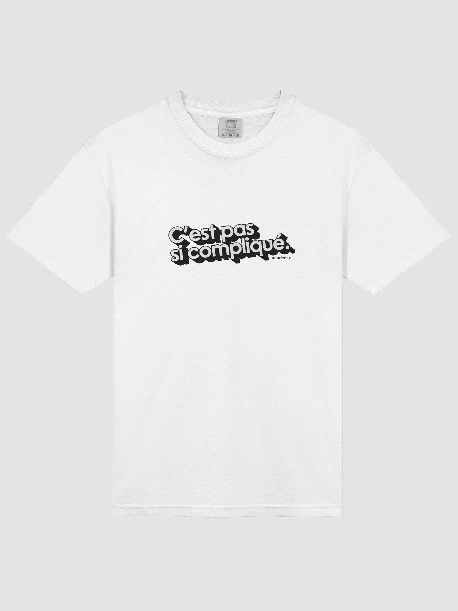 T-shirt C'est pas si compliqué. (grand logo noir) product image (1)