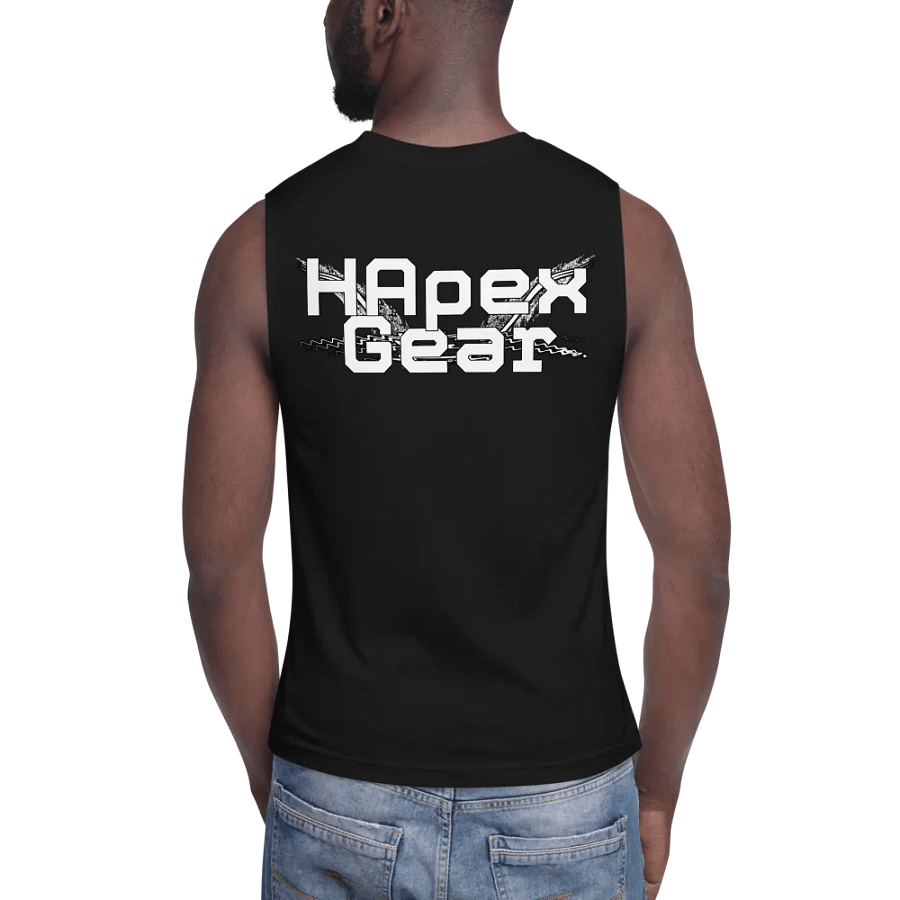 Muscle Tank - Embroidered - White HApex Gear White Logo product image (8)