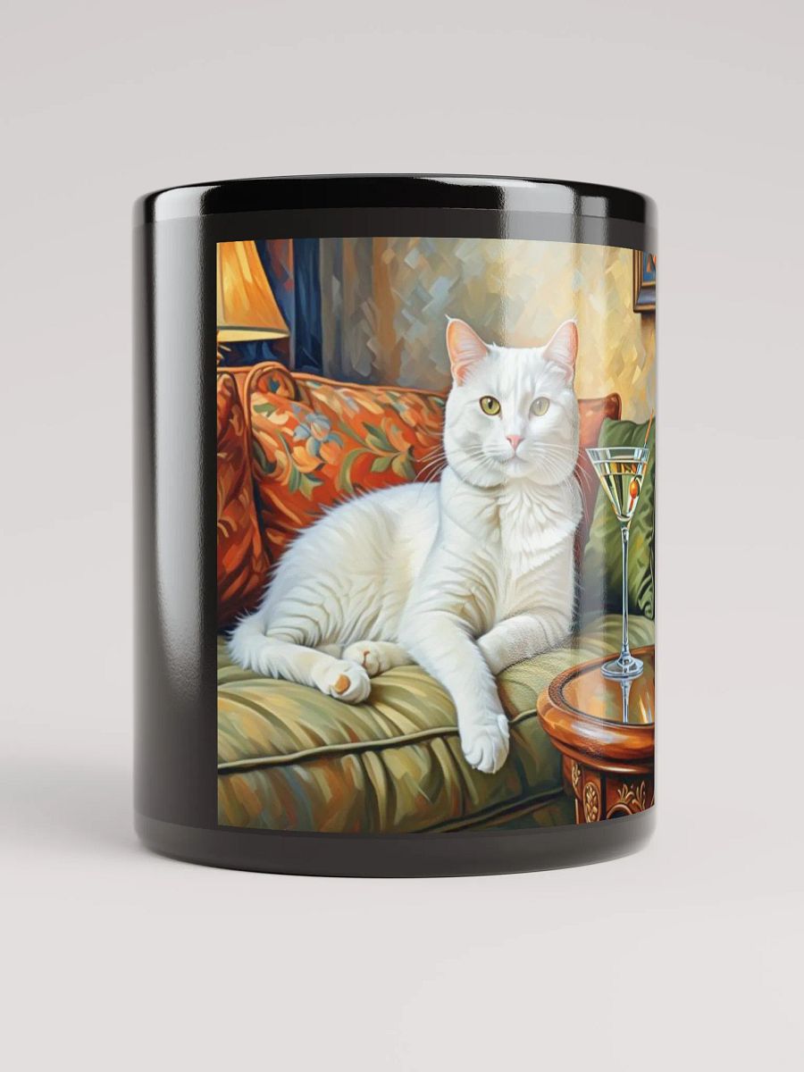 CLASSEY CAT ON COUCH WITH MARTINI product image (9)