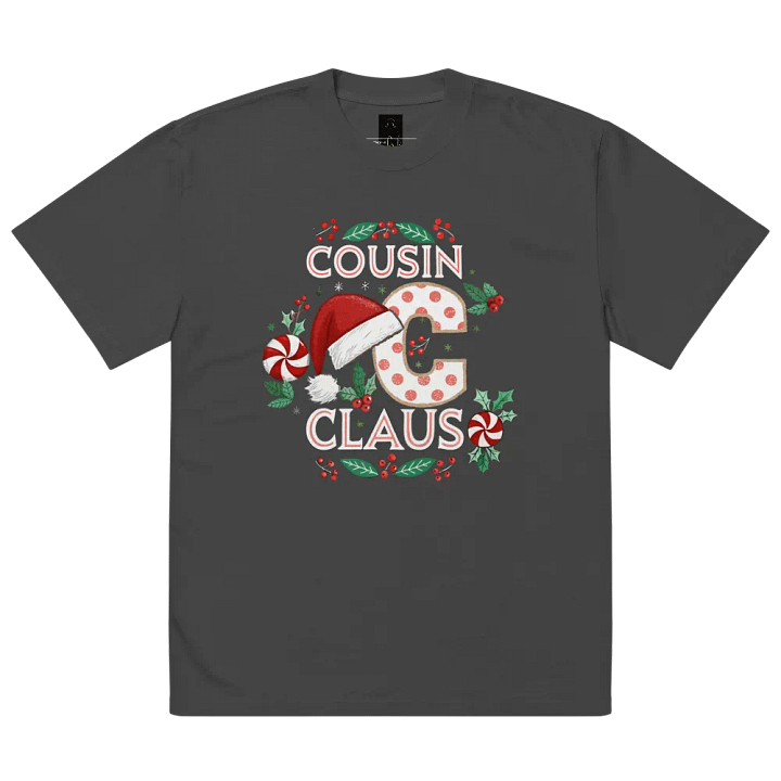 Festive 'Cousin Claus' Oversized Tee product image (5)