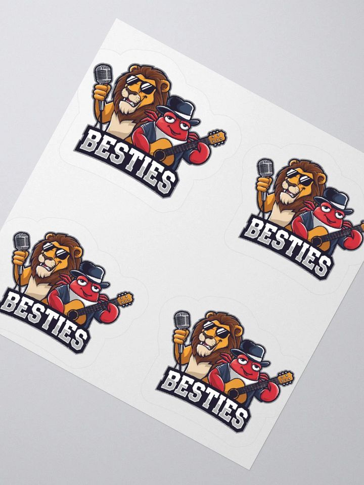 Lion and Crab Besties Kiss Cut Stickers product image (1)