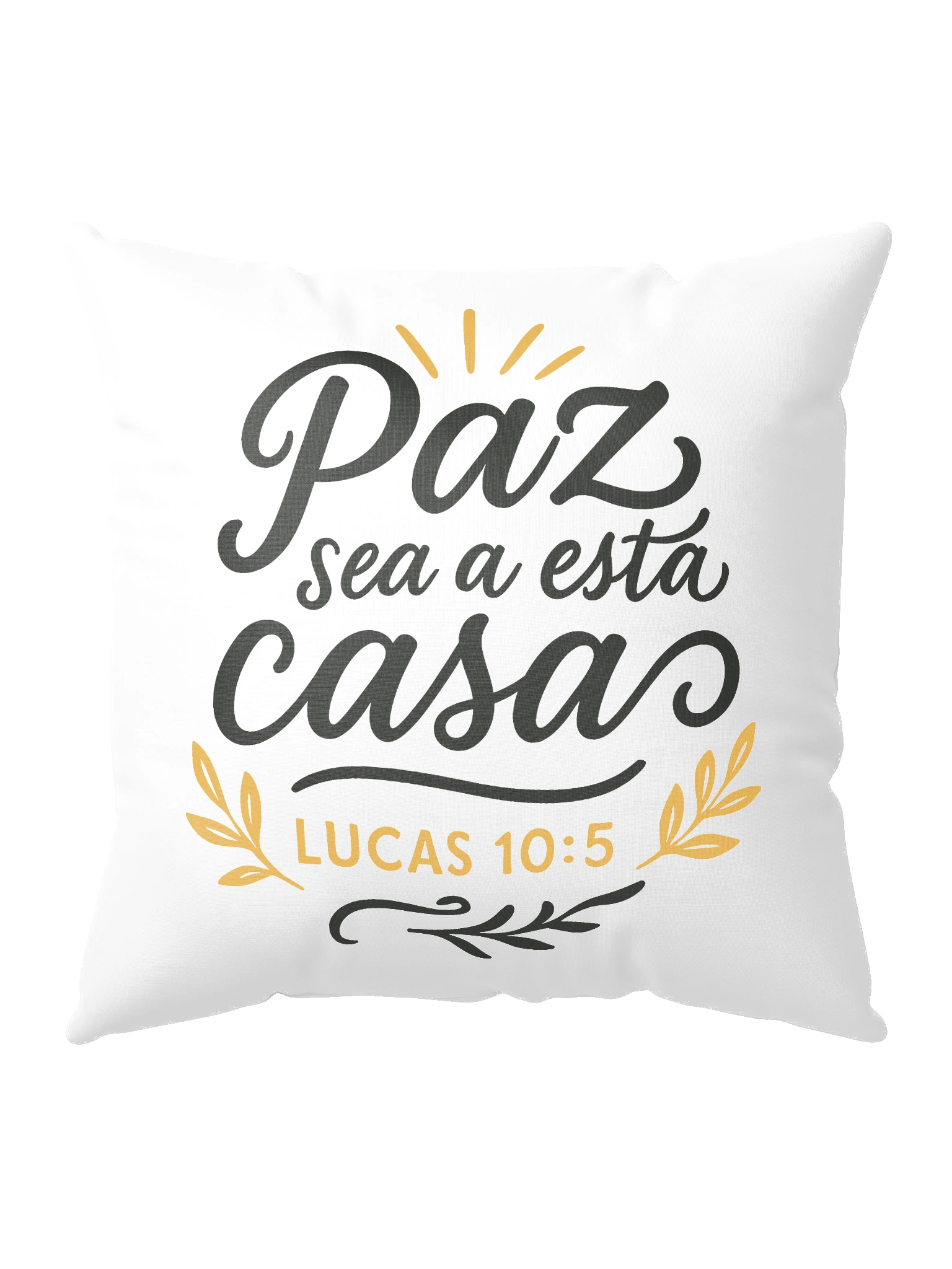 Christian Pillow (Spanish) – Luke 10:5 “Paz sea a esta casa” product image (10)