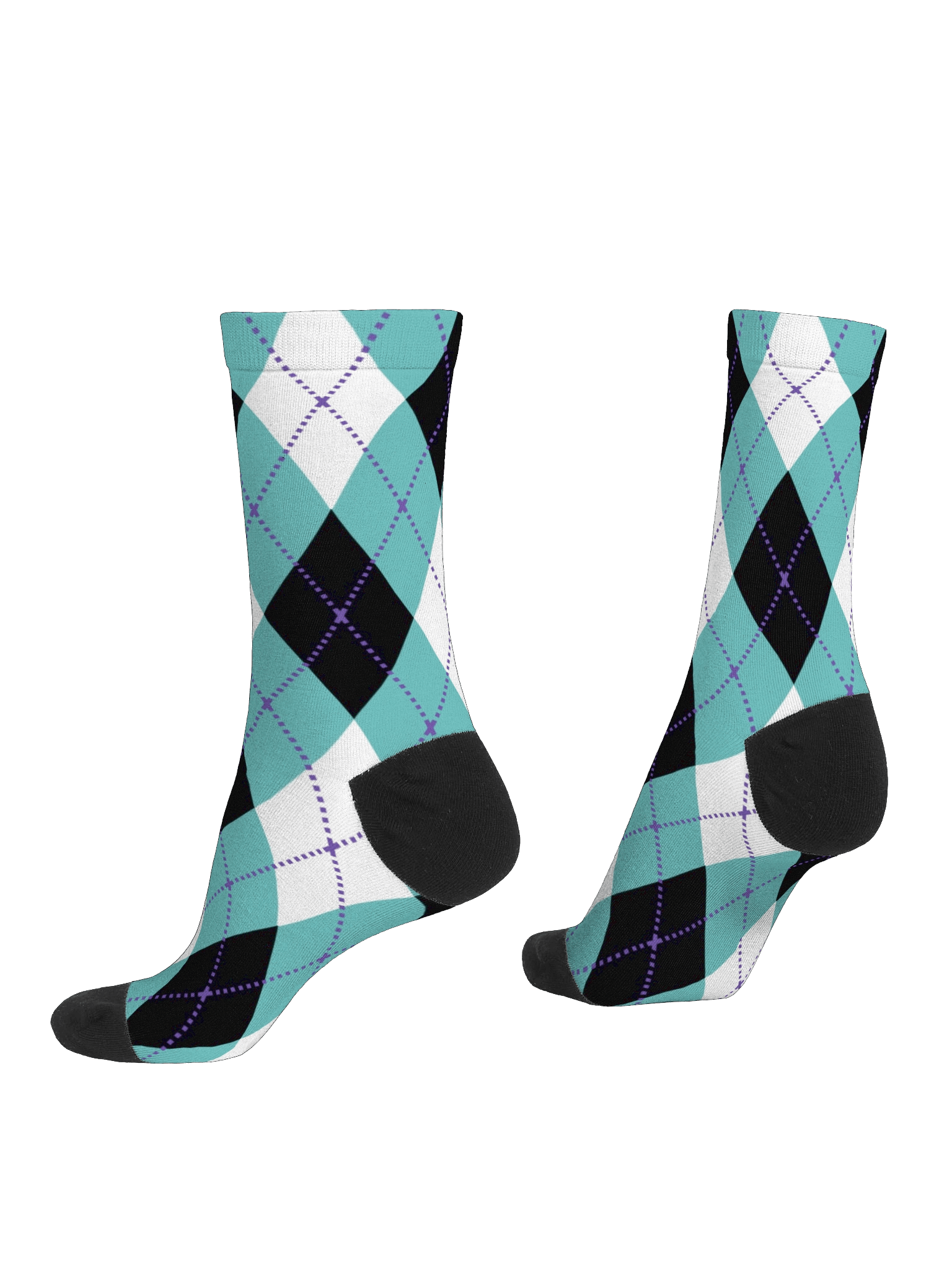 Teal Argyle Socks product image (4)