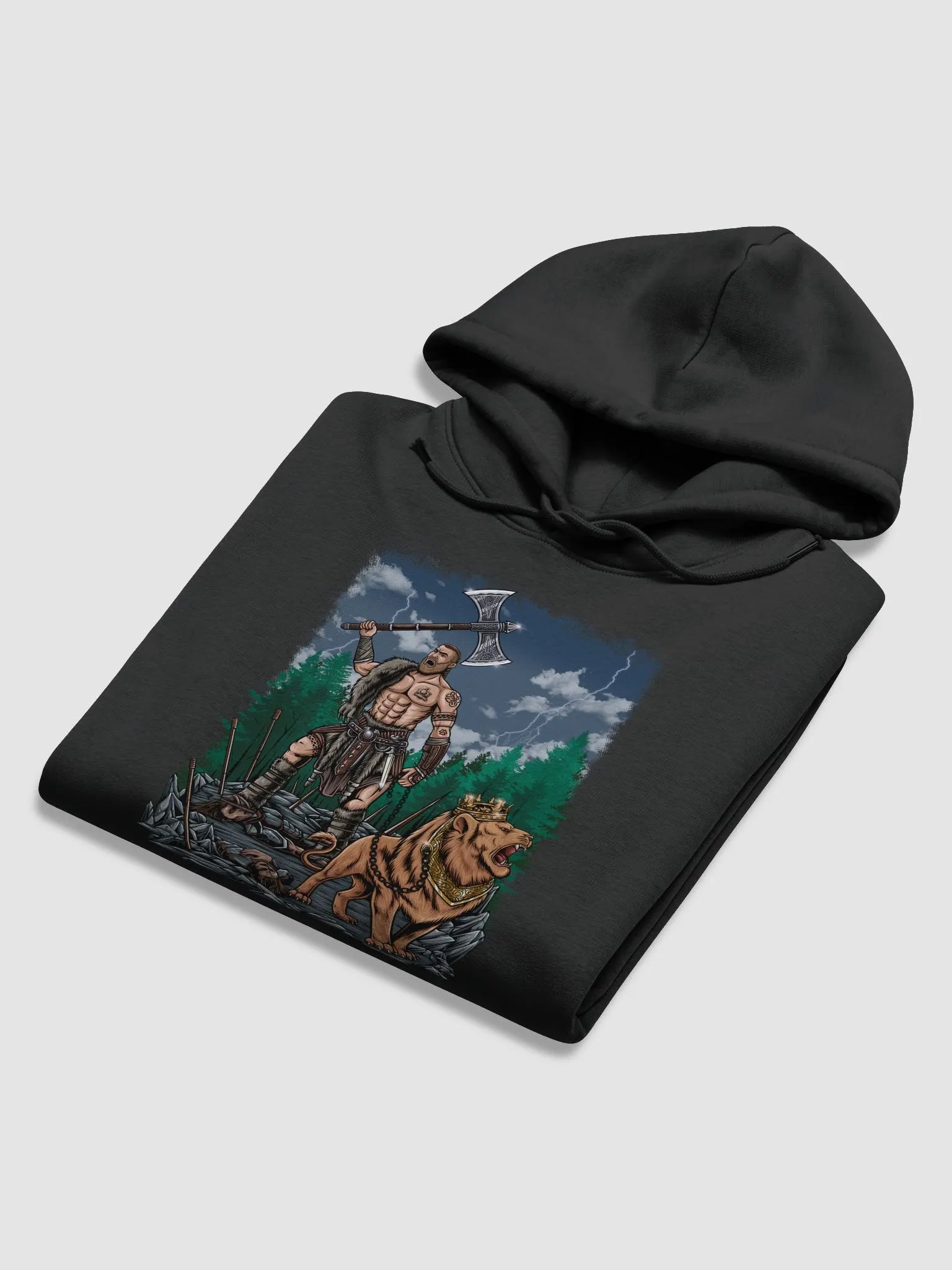 The Viking After A Battle Hoodie - Black product image (5)