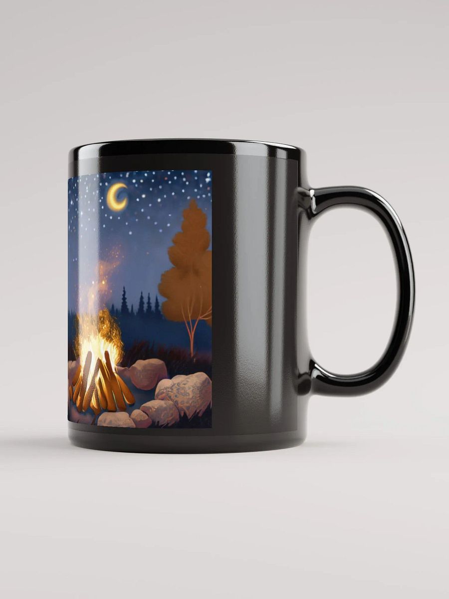 Campfire Buddy: Black Glossy Mug for Dog Lovers and Outdoor Enthusiasts product image (4)