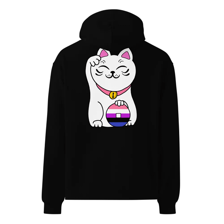 Maneki neko genderfluid pride hoodie product image (6)