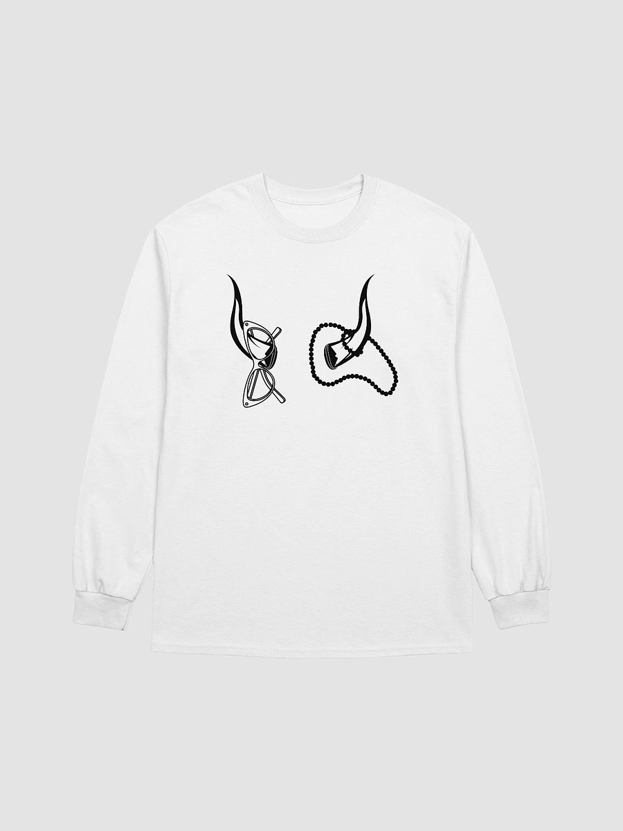Horns, Glasses & Pearls Long Sleeve T-Shirt product image (2)