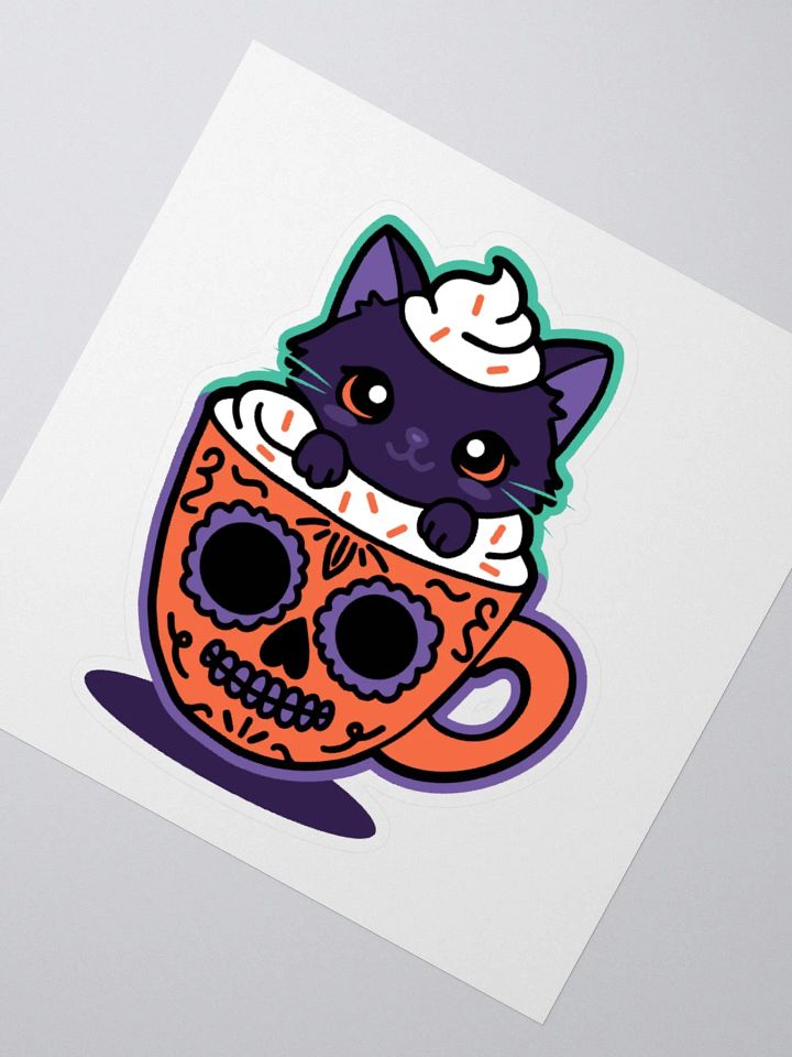 Sugar Skull Kitten Mug Sticker product image (2)