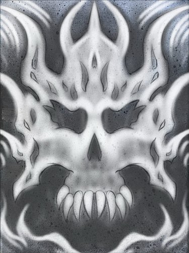 Flame skull concept fun