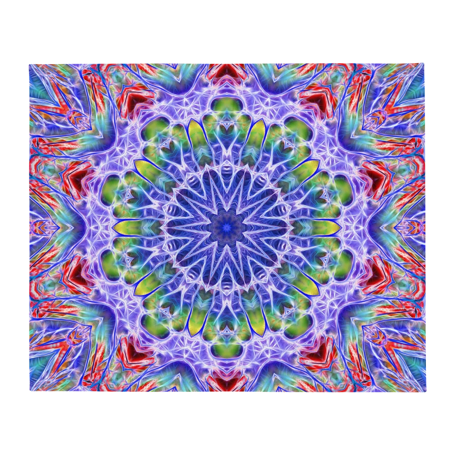 Blue Red Kaleidoscope Throw Blanket product image (13)
