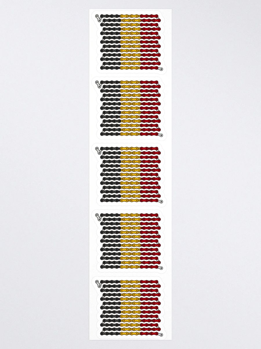 Belgium Bike Chain Flag Sticker 5 Pack product image (3)