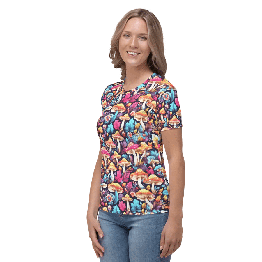Mushroom Pattern All Over Print T-shirt product image (5)