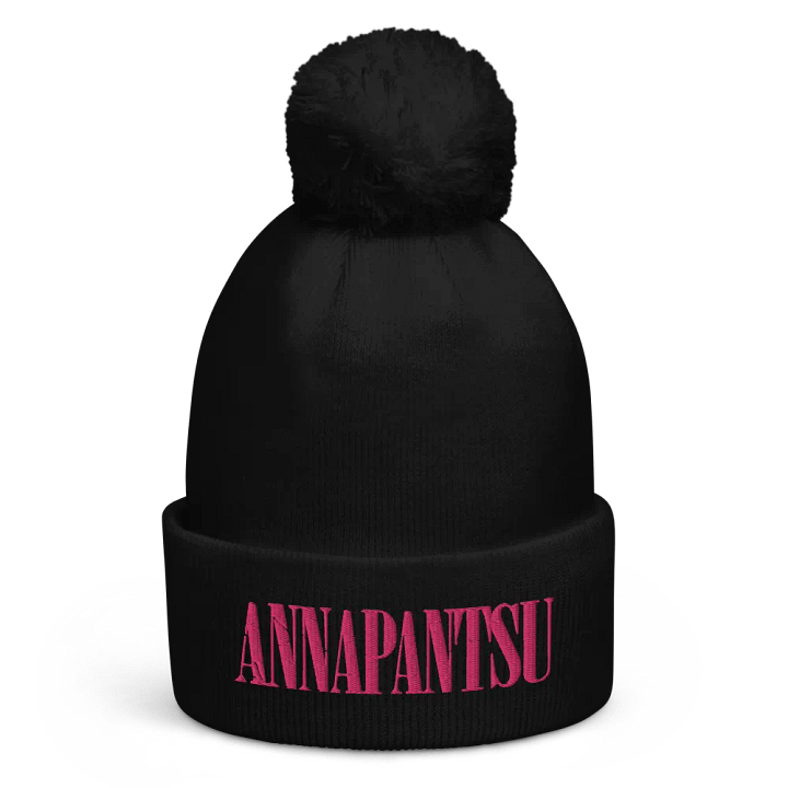 Anna Embroidered Pom Beanie product image (1)