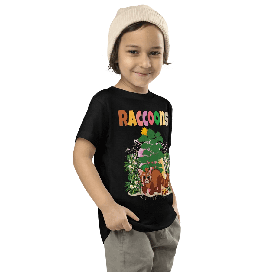 Raccoon Colorful Funny Cute Bella +Canvas Toddler T-Shirt – Funny Shirt, Best Gift for Kids product image (9)