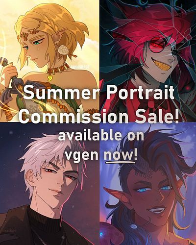 Summer portrait commission sale available now! I can draw anything from you or your loved one, animals, ocs, and fanart! If y...