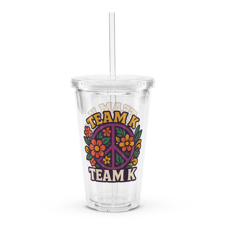 Team K 1960's Clear Plastic Tumbler product image (1)