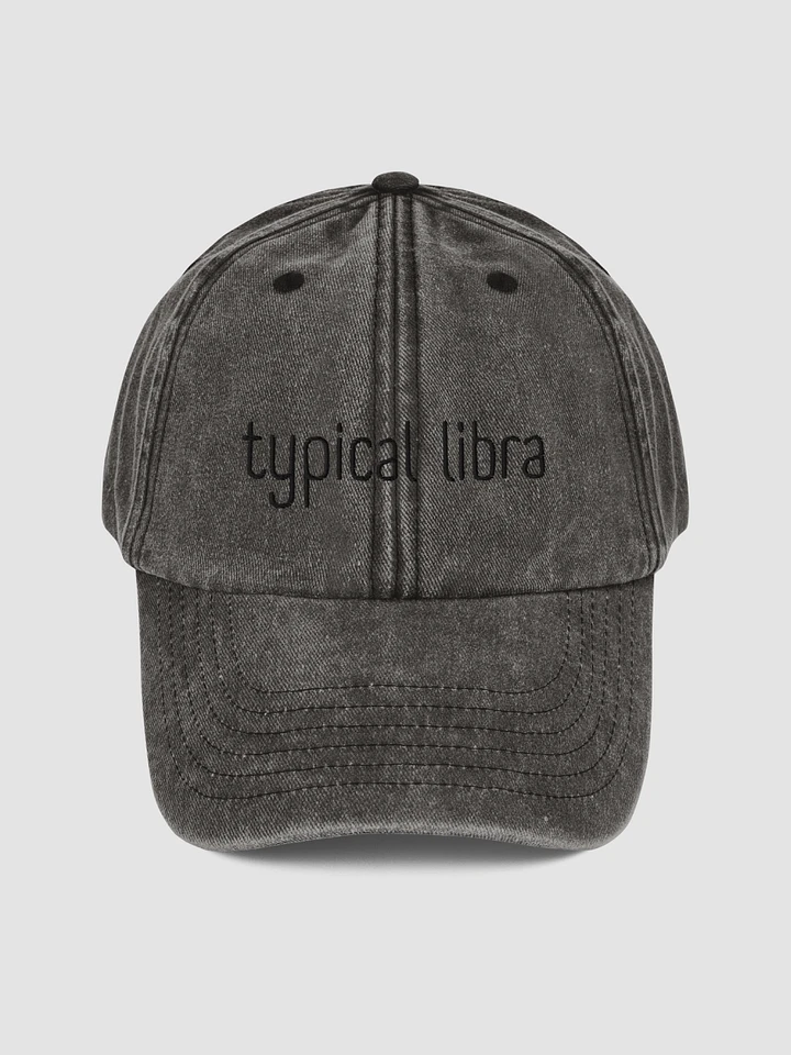 Typical Libra Black on Black Vintage Wash Dad Hat product image (2)