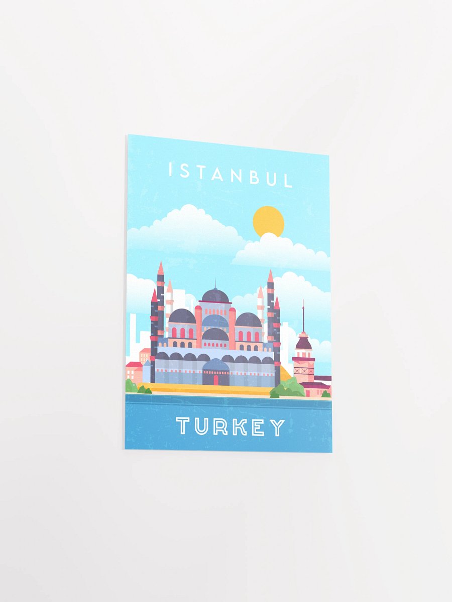 Istanbul, Turkey — Retro travel minimalist poster, retro travel art, retro travel wall art, vector art product image (8)
