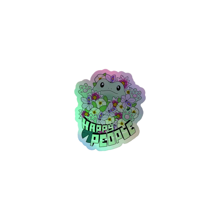 'Flower Froggo' Holographic Sticker product image (1)