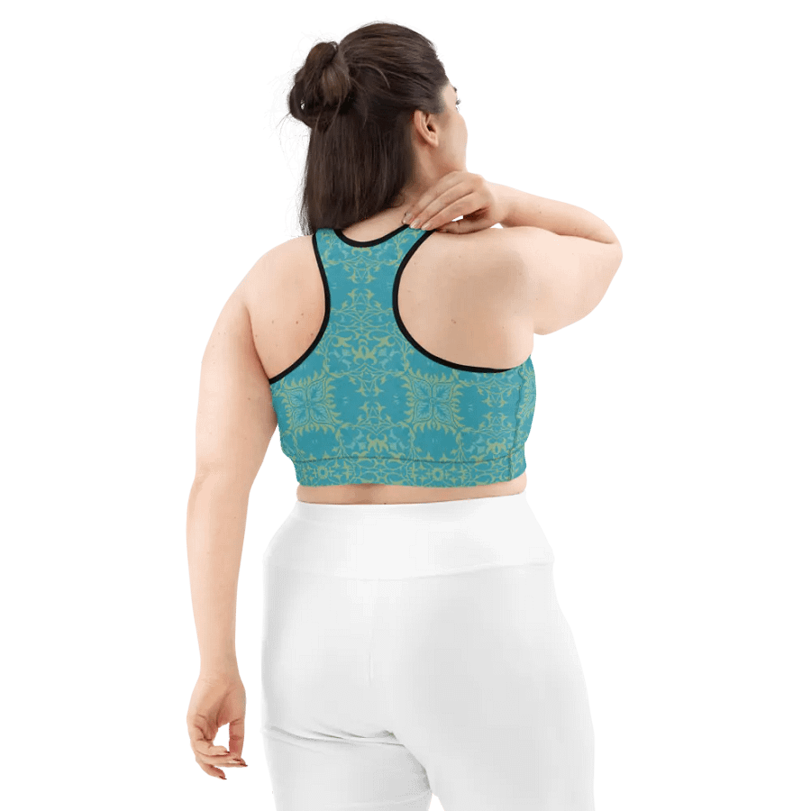 Turq Lime All-Over Print Sports Bra product image (11)