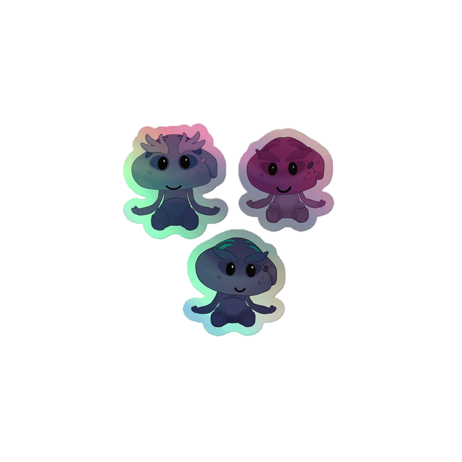 Holographic Shmole Plushie Stickers – Palia-Inspired product image (1)