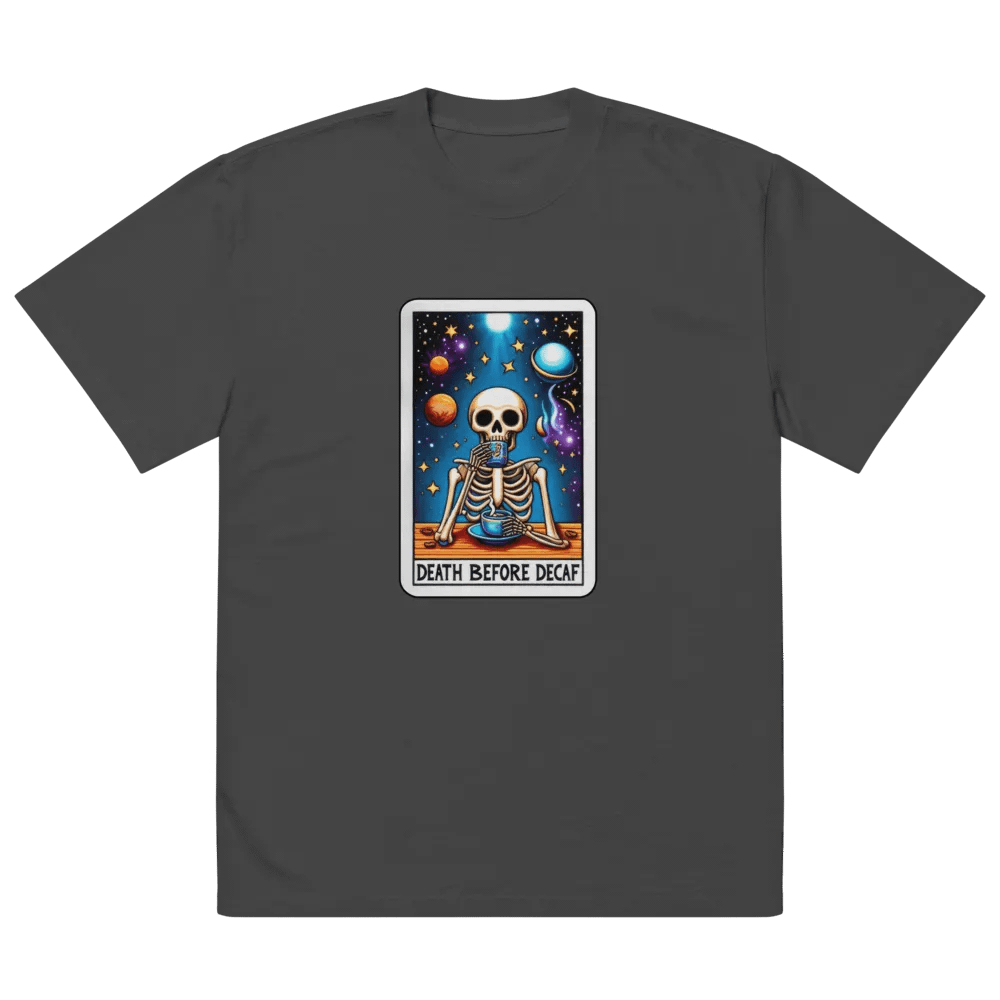 Cosmic Caffeine Skeleton Oversized Tee product image (2)