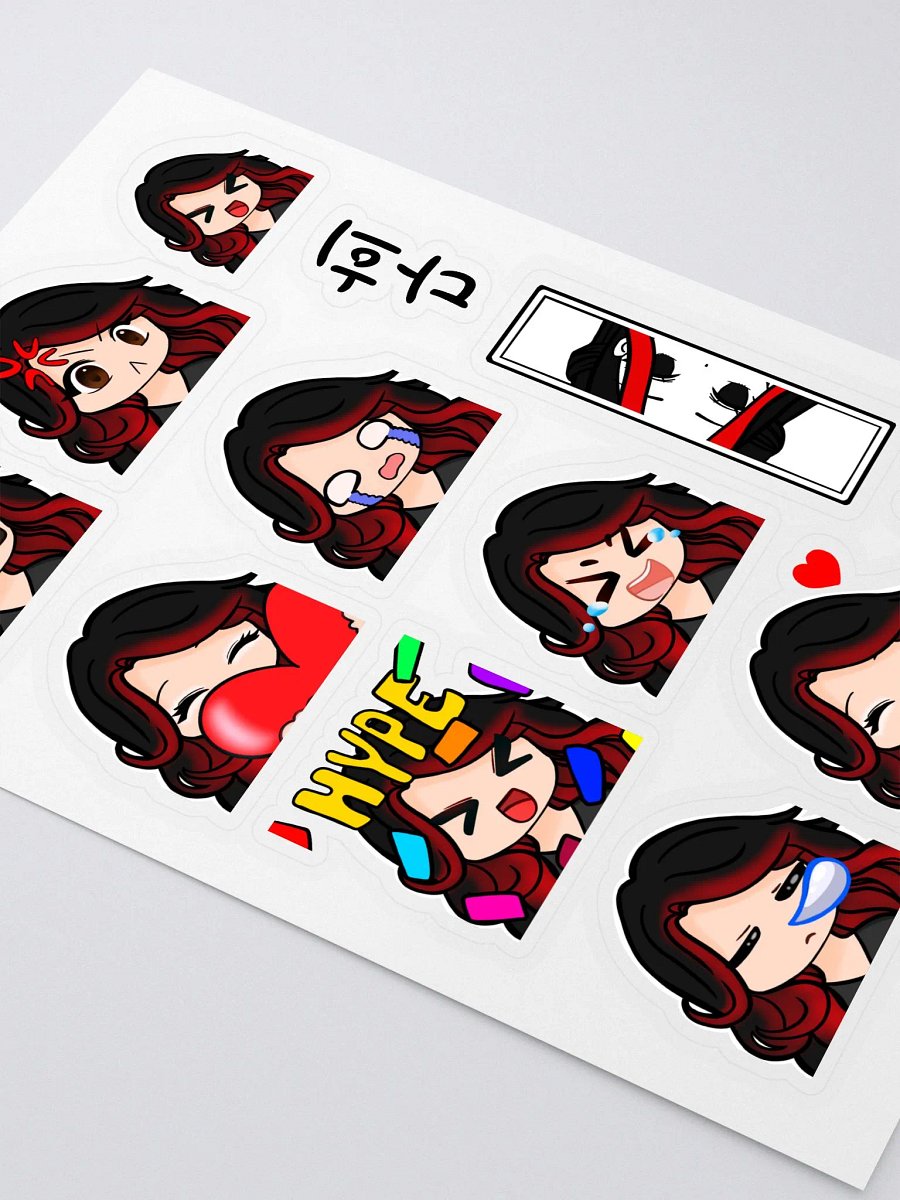 Red Emote Sticker Sheet product image (2)