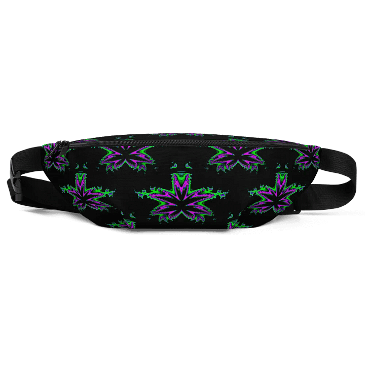 Weed 420 Fanny Pack, Cannabis Twisted Budz Bag, Pot Leaf Pattern Stoner Art Accessory product image (1)