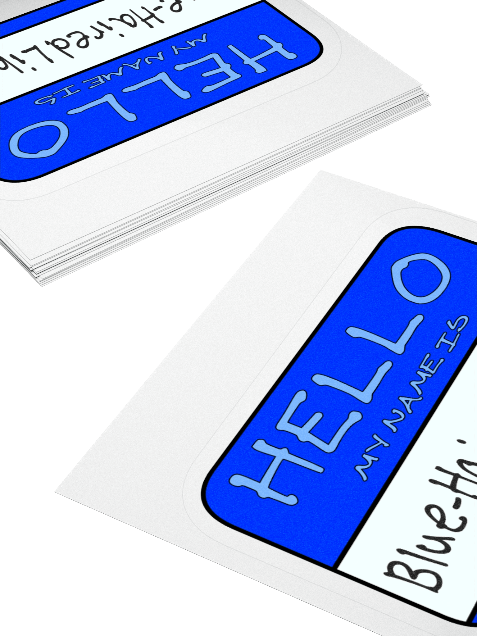"Hello My Name is: Blue-Haired Liberal" Blue Vinyl Sticker product image (6)