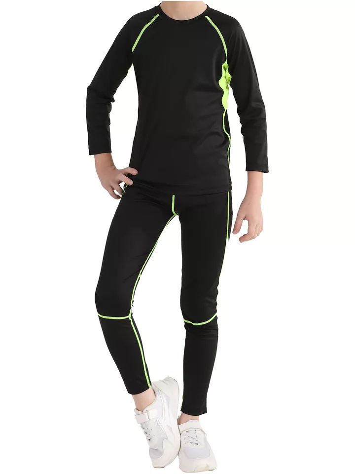 Kids Boys Girls Tracksuit Fitness Sweatshirt With Trousers Active Sportsuit Gym product image (4)