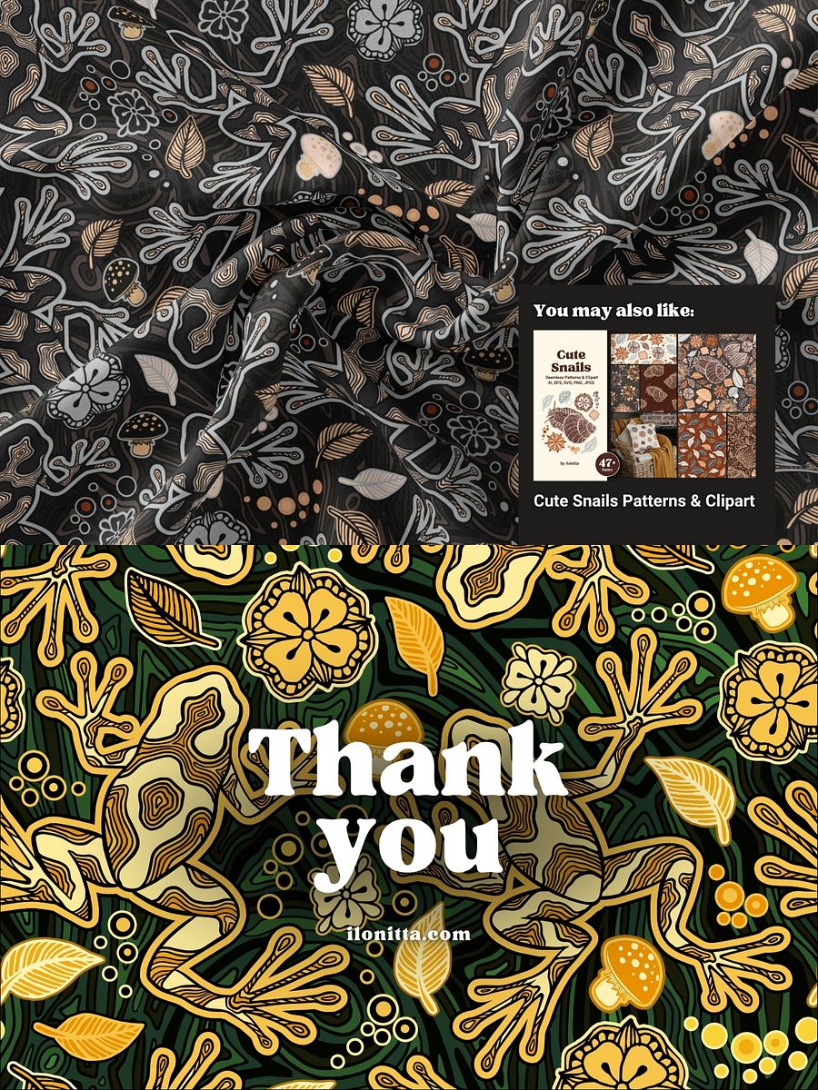 Magic Frogs Line Art Patterns product image (8)