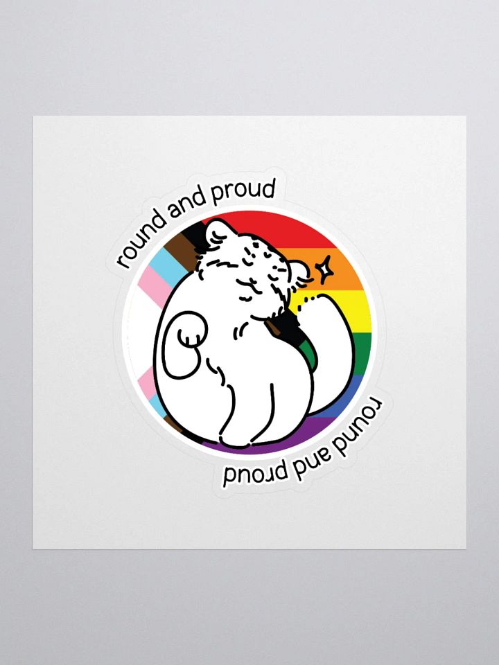 Round and Proud Manul - Pride Flag Version - Sticker product image (1)