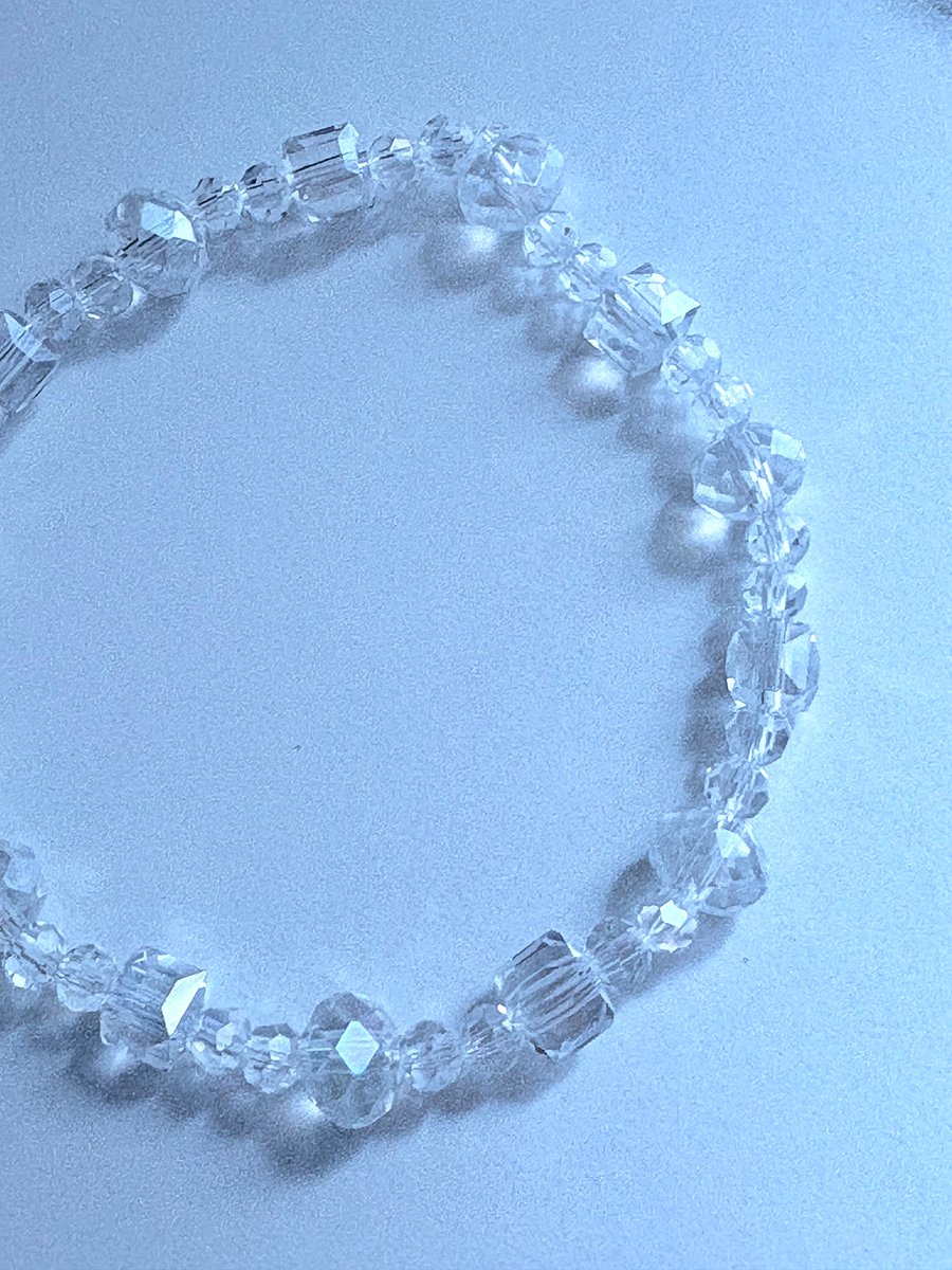 Handmade 7.5" Crystal Bead Stretch Bracelet | Coastal Charm Jewelry by Monique Faella Designs™ | MFD-00165 product image (4)