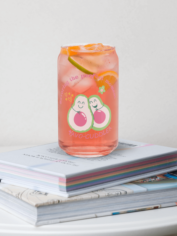 Avocado Avo-Cuddle Can-Shaped Glass – Cute & Trendy 16oz Glass Cup! product image (2)