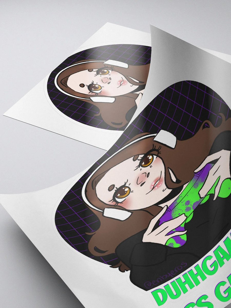 DuhhGamerXOXO/Miss Gamer Ma'am Sticker - Green Text product image (4)
