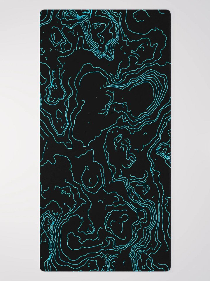 Neon blue topography (DESK MAT) product image (2)
